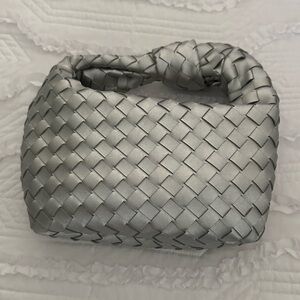 Silver Woven Handbag